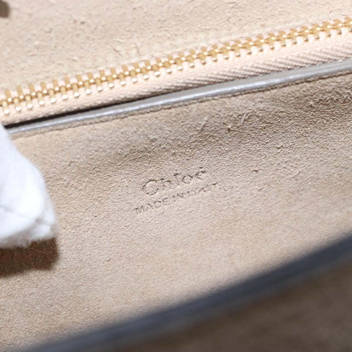 Chloe Faye Leather And Suede Beige Suede Shoulder Bag Bag (Pre-Owned)