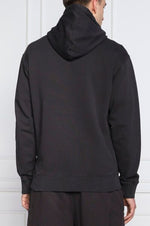 Hugo Boss Dark Blue Cotton Logo Details Hooded Men's Sweatshirt