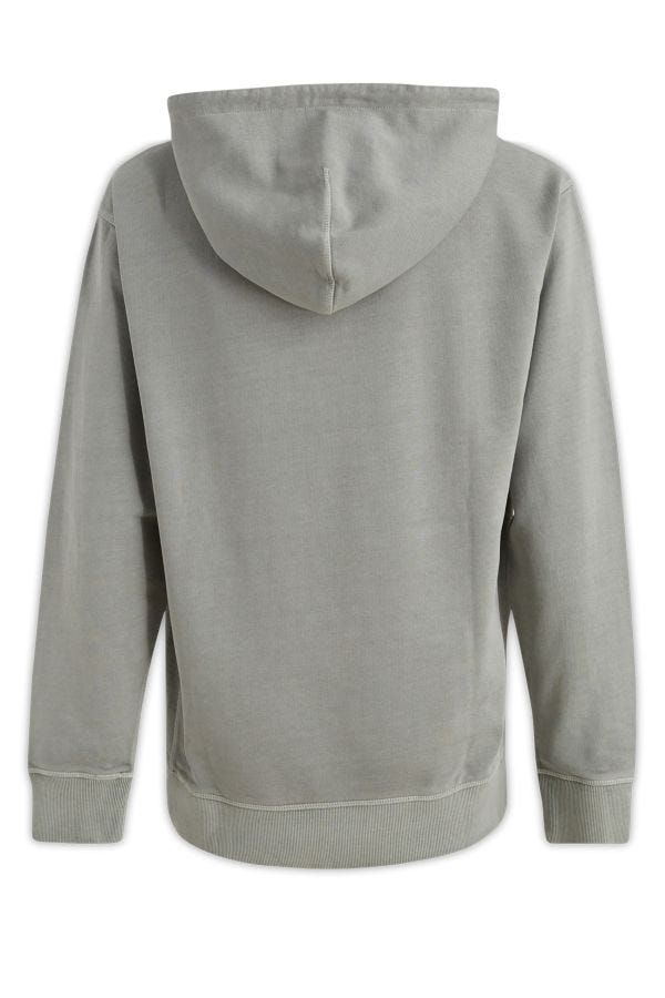 Hugo Boss Grey Cotton Logo Details Hooded Men's Sweatshirt
