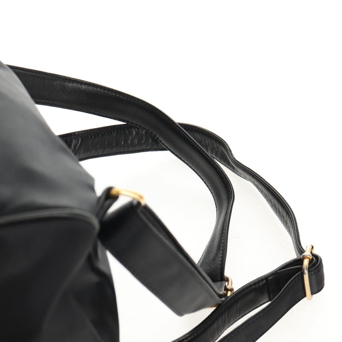 Valentino Garavani Backpack Nylon Black Nylon Backpack Bag (Pre-Owned)