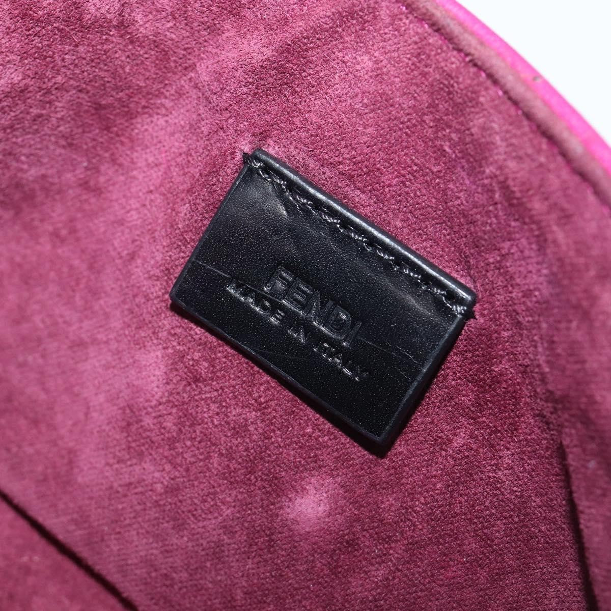 Fendi Be Baguette Flap Leather Pink Leather Handbag (Pre-Owned)