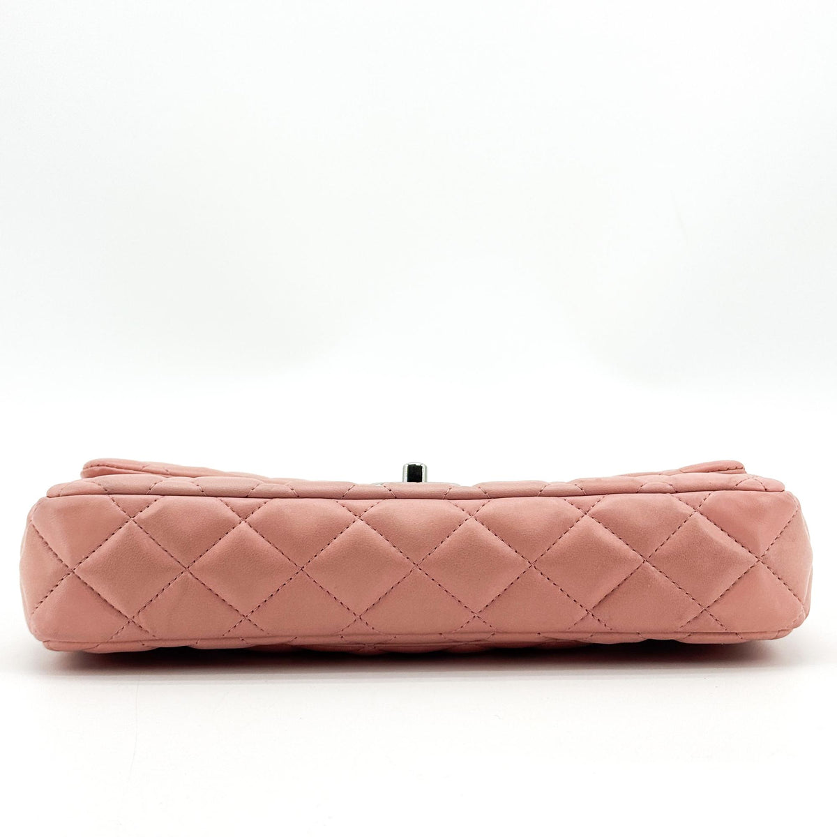 Chanel Classic Single Flap Quilted Lambskin Pink Leather Handbag (Pre-Owned)