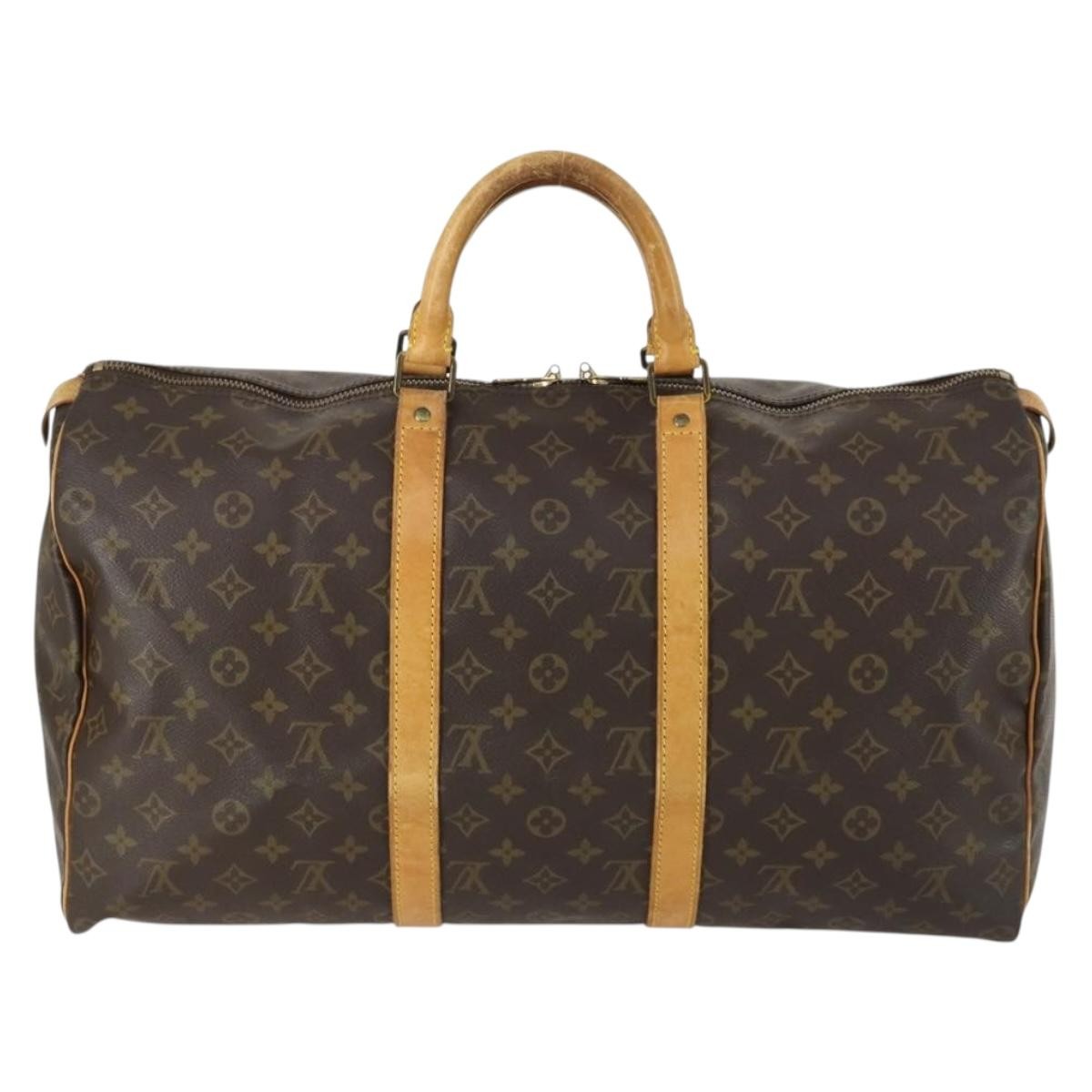 Louis Vuitton Keepall Monogram Canvas Brown Canvas Travel Bag Bag (Pre-Owned)