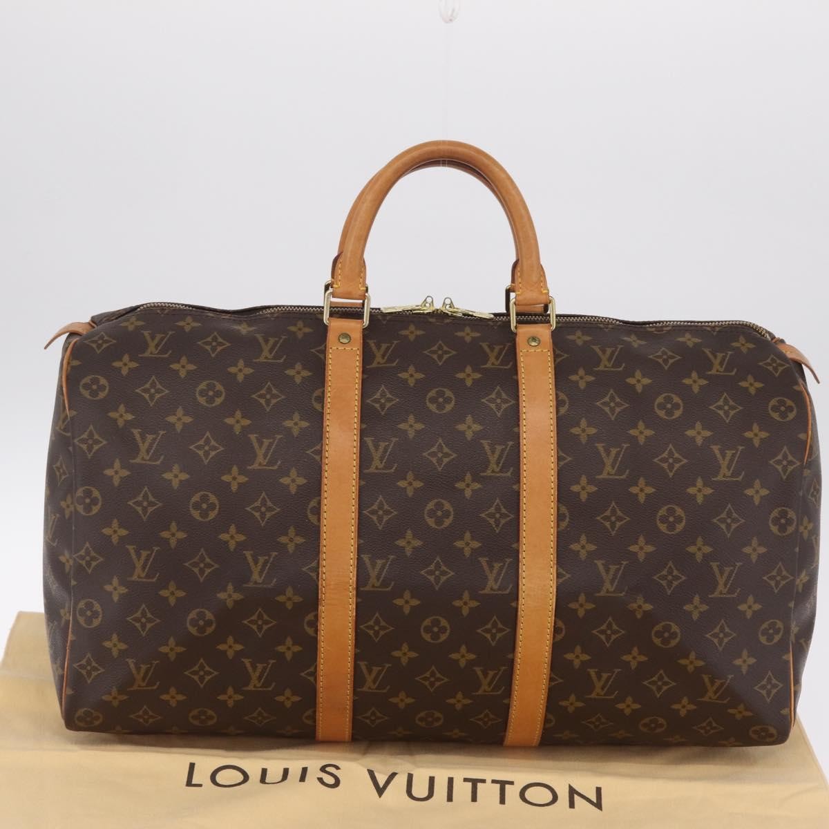 Louis Vuitton Keepall Monogram Canvas Brown Canvas Travel Bag Bag (Pre-Owned)