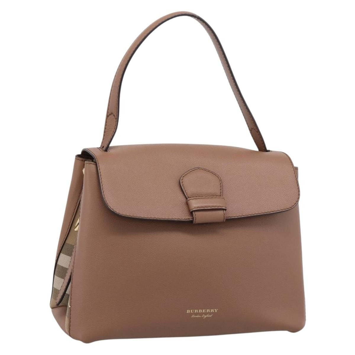 Burberry Camberley Top Handle Leather Brown Leather Shoulder Bag Bag (Pre-Owned)