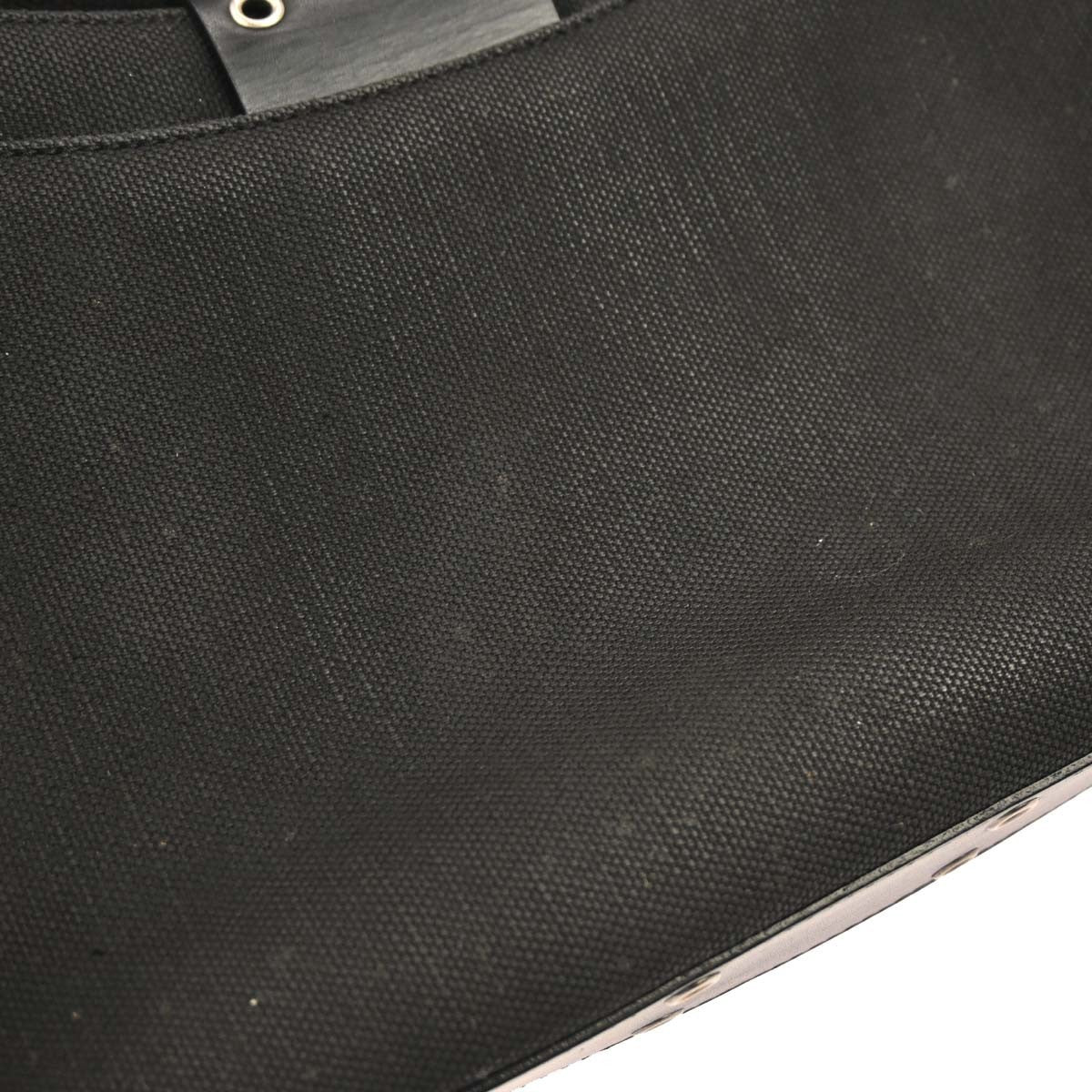 Christian Dior Vintage Street Chic Columbus Canvas Black Canvas Shoulder Bag Bag (Pre-Owned)