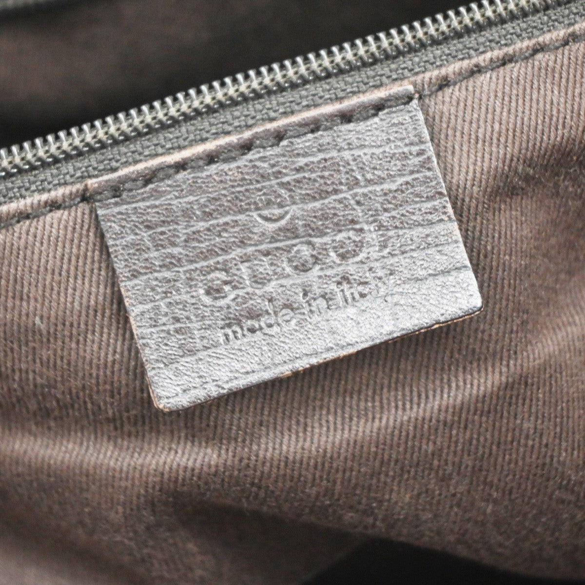 Gucci Belted Bucket Gg Canvas With Leather Brown Canvas Tote Bag Bag (Pre-Owned)