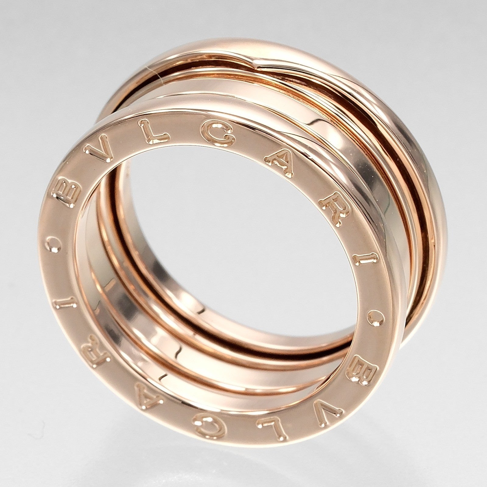 Bvlgari B.Zero1 Three Band 18K Rose Gold Gold Pink_Gold Ring Jewelry (Pre-Owned)