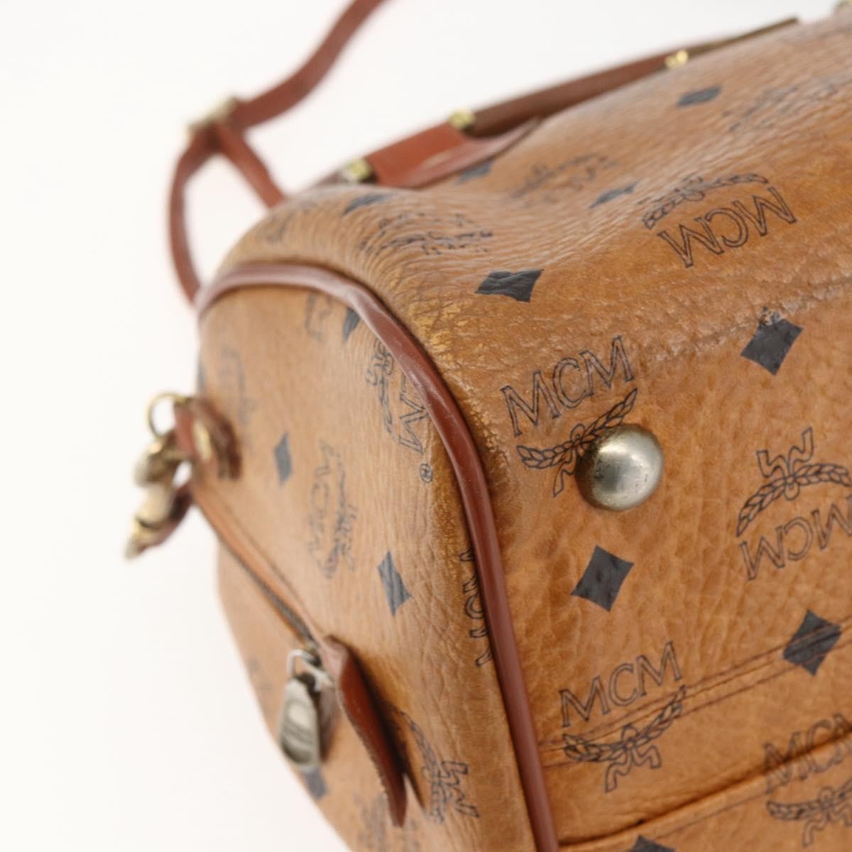 MCM Visetos Logogramme Leather Brown Leather Handbag (Pre-Owned)