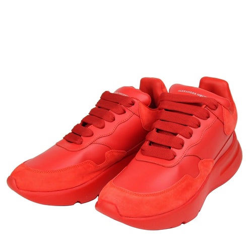 Alexander McQueen Women's Red Leather / Suede Sneaker