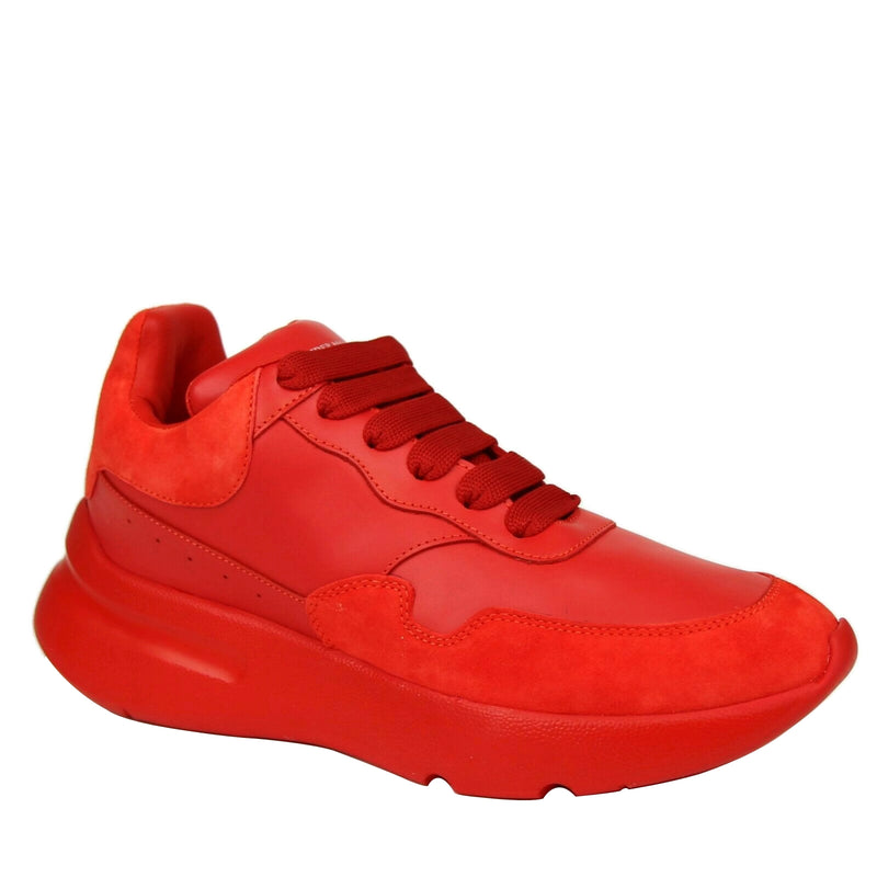 Alexander McQueen Women's Red Leather / Suede Sneaker