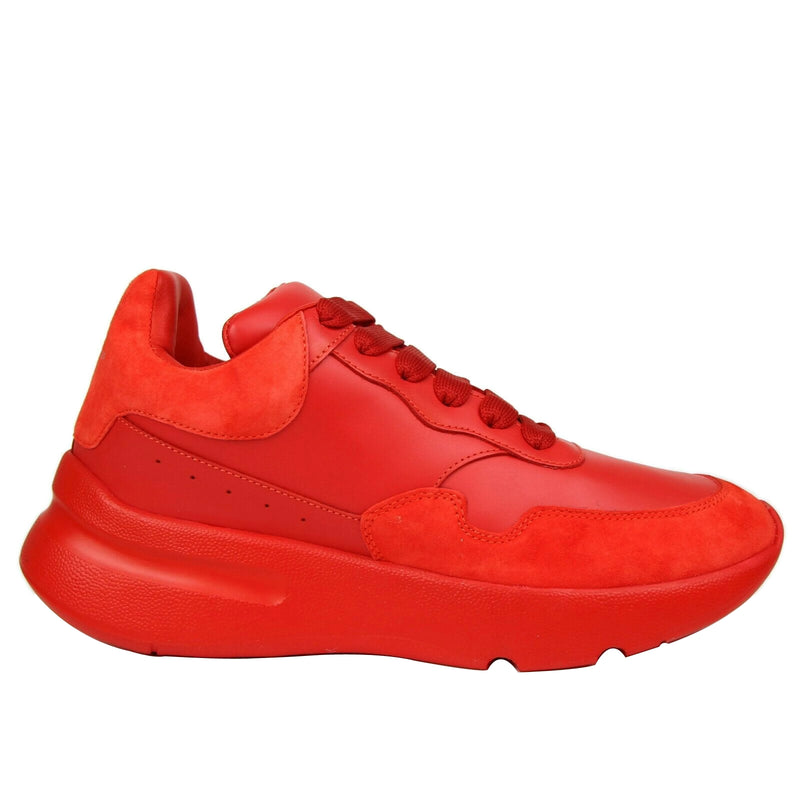 Alexander McQueen Women's Red Leather / Suede Sneaker