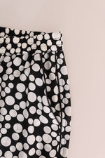 Dolce & Gabbana Black White Polka Dottes Silk Women's Pants