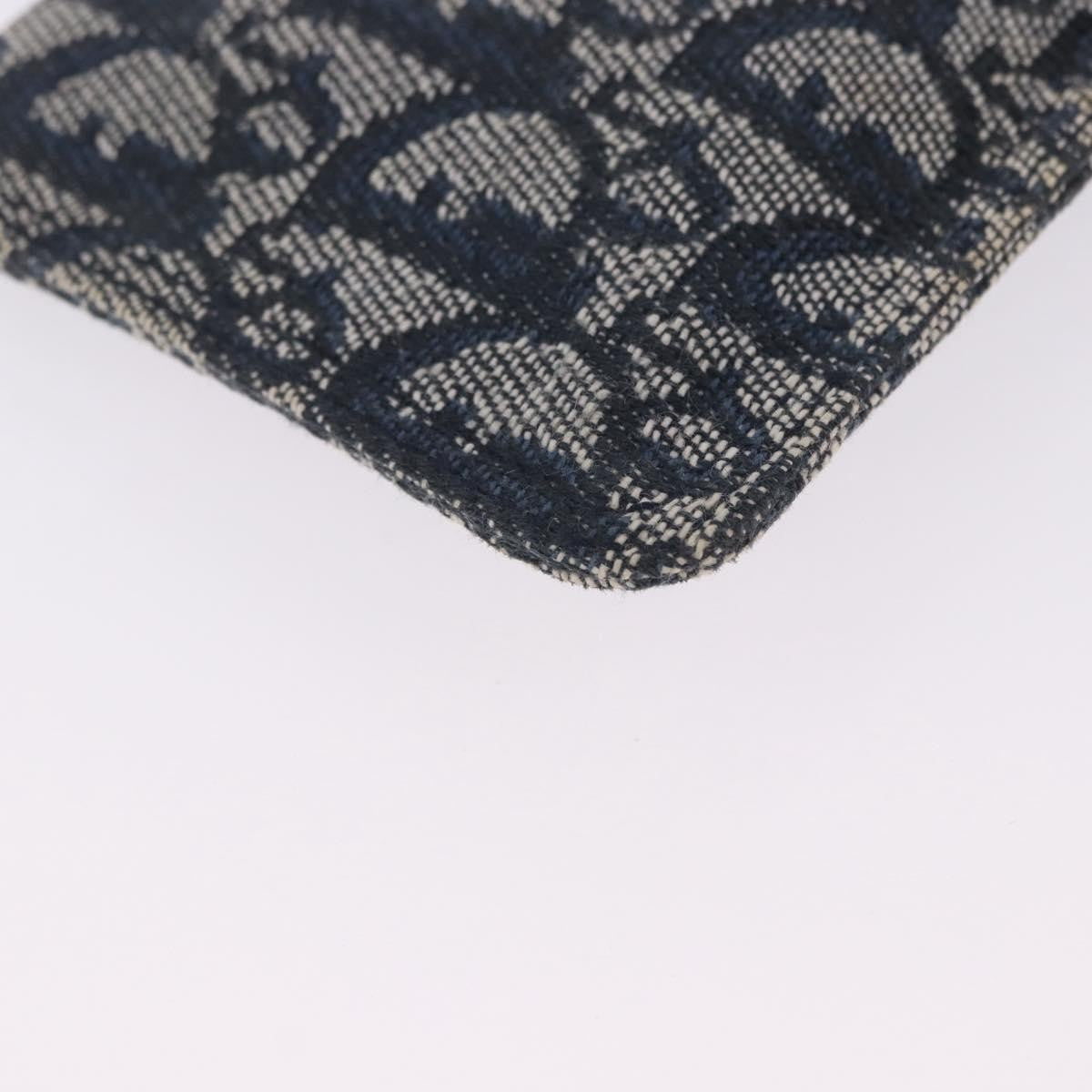 Christian Dior A5 Pouch Oblique Canvas Navy Canvas Clutche & Pouche Bag (Pre-Owned)