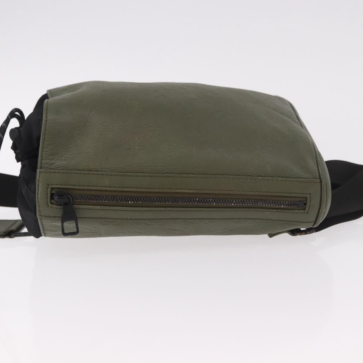 Louis Vuitton Chalk Sling Monogram Shadow Leather Green Canvas Shoulder Bag Bag (Pre-Owned)