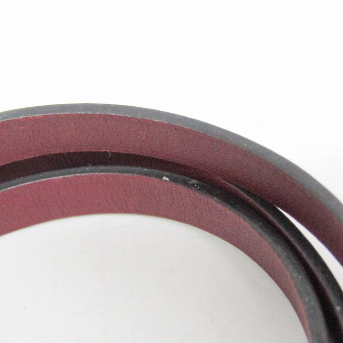 Hermes Hapi 3 Leather Burgundy Leather Bracelet Jewelry (Pre-Owned)