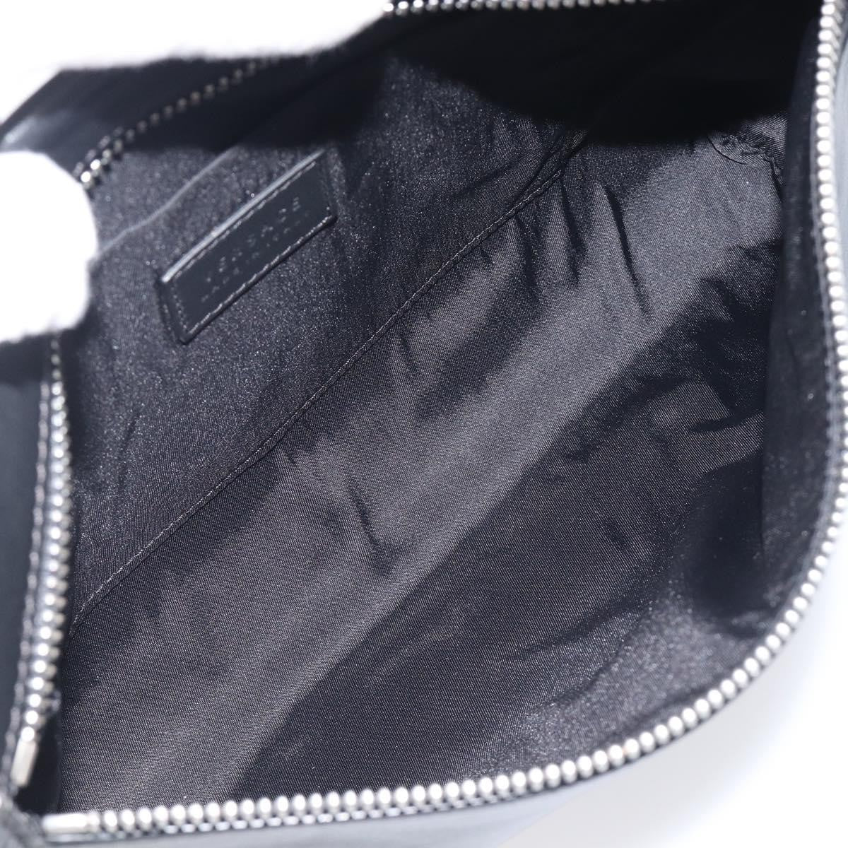 Versace Logo Medusa Wristlet Leather Black Leather Clutche & Pouche Bag (Pre-Owned)