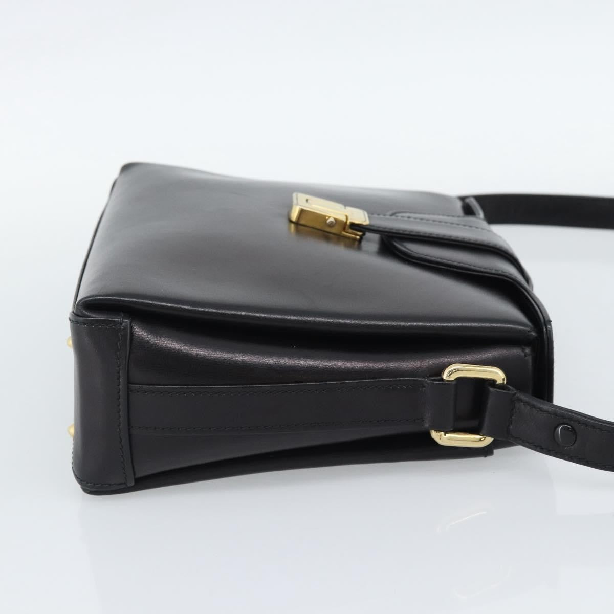Gucci Vintage Leather Black Leather Shoulder Bag Bag (Pre-Owned)