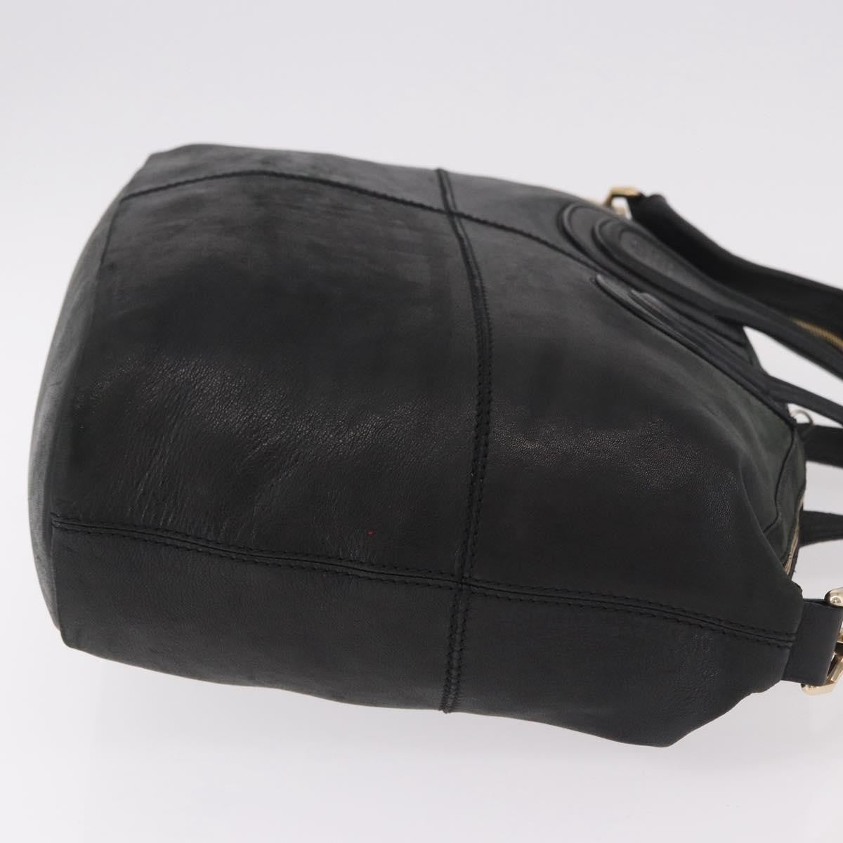 Givenchy Nightingale Satchel Leather Black Leather Handbag (Pre-Owned)