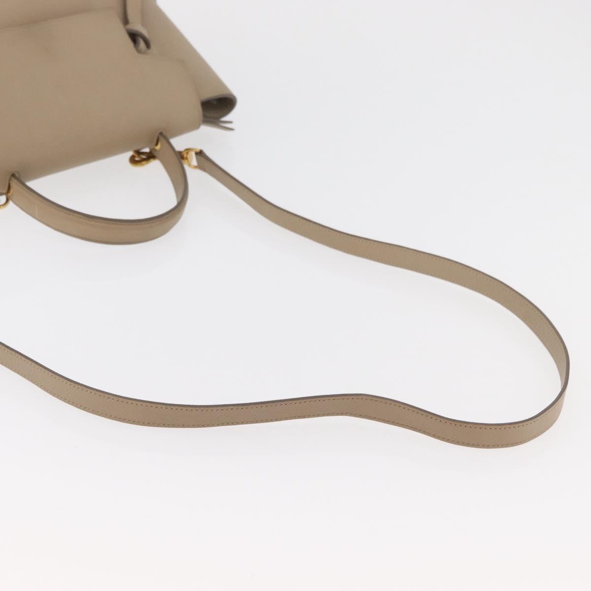 Celine Belt Calfskin Beige Leather Handbag (Pre-Owned)