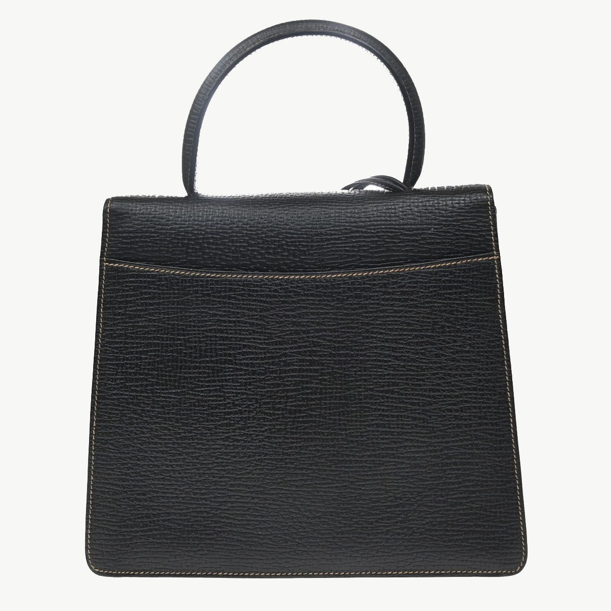 Loewe Barcelona Top Handle Leather Black Leather Handbag (Pre-Owned)