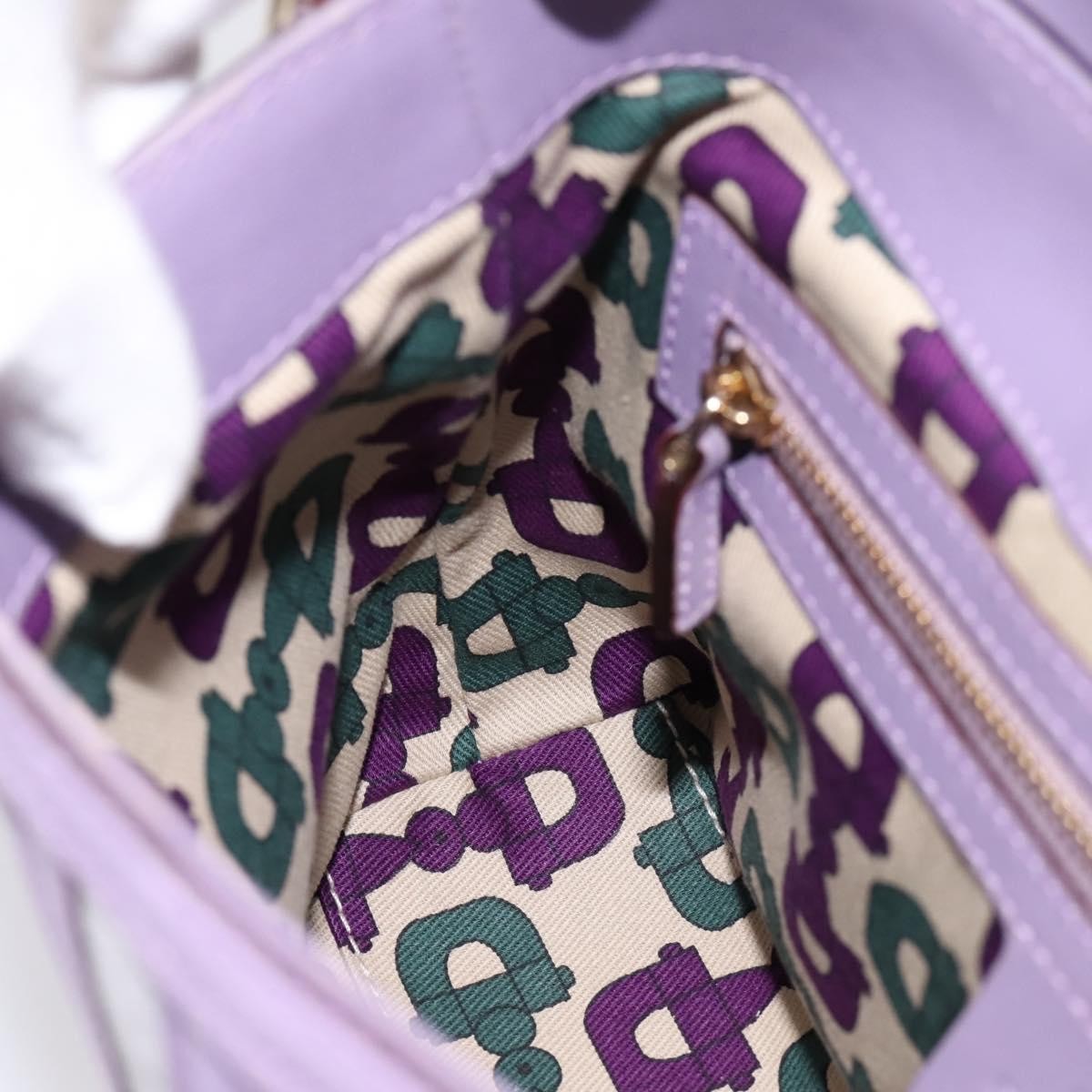Gucci Web Flap Guccissima Purple Leather Shoulder Bag Bag (Pre-Owned)