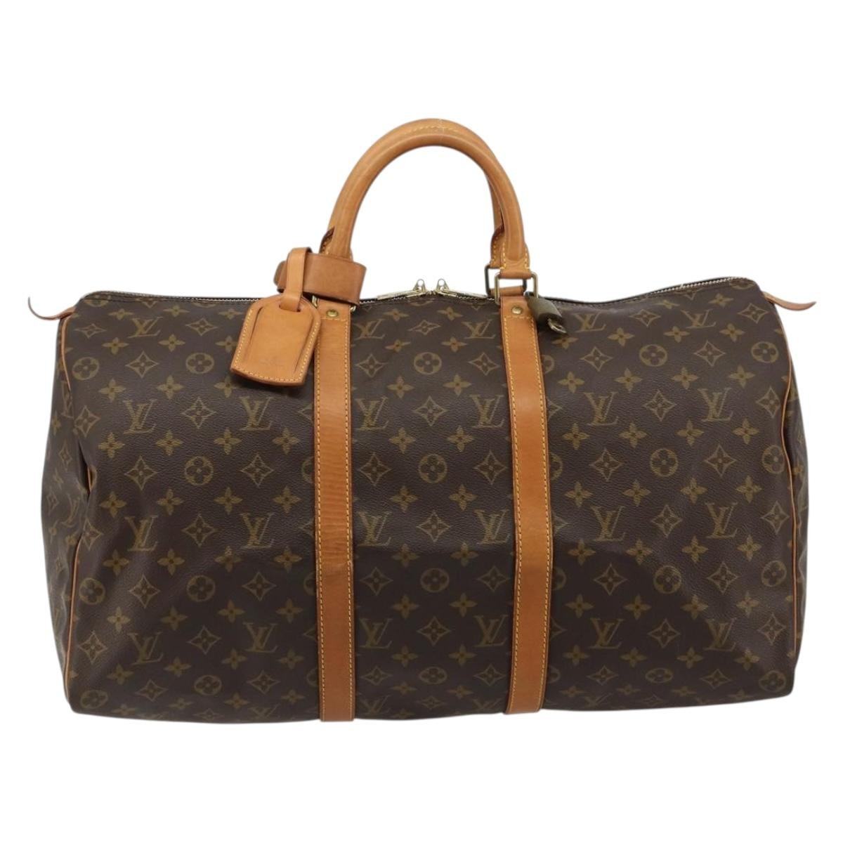 Louis Vuitton Keepall Monogram Canvas Brown Canvas Travel Bag Bag (Pre-Owned)