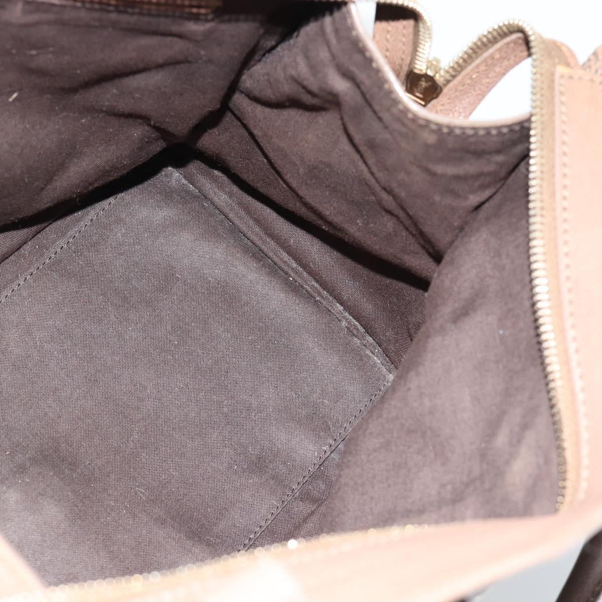 Saint Laurent Chyc Cabas Leather Brown Leather Tote Bag Bag (Pre-Owned)