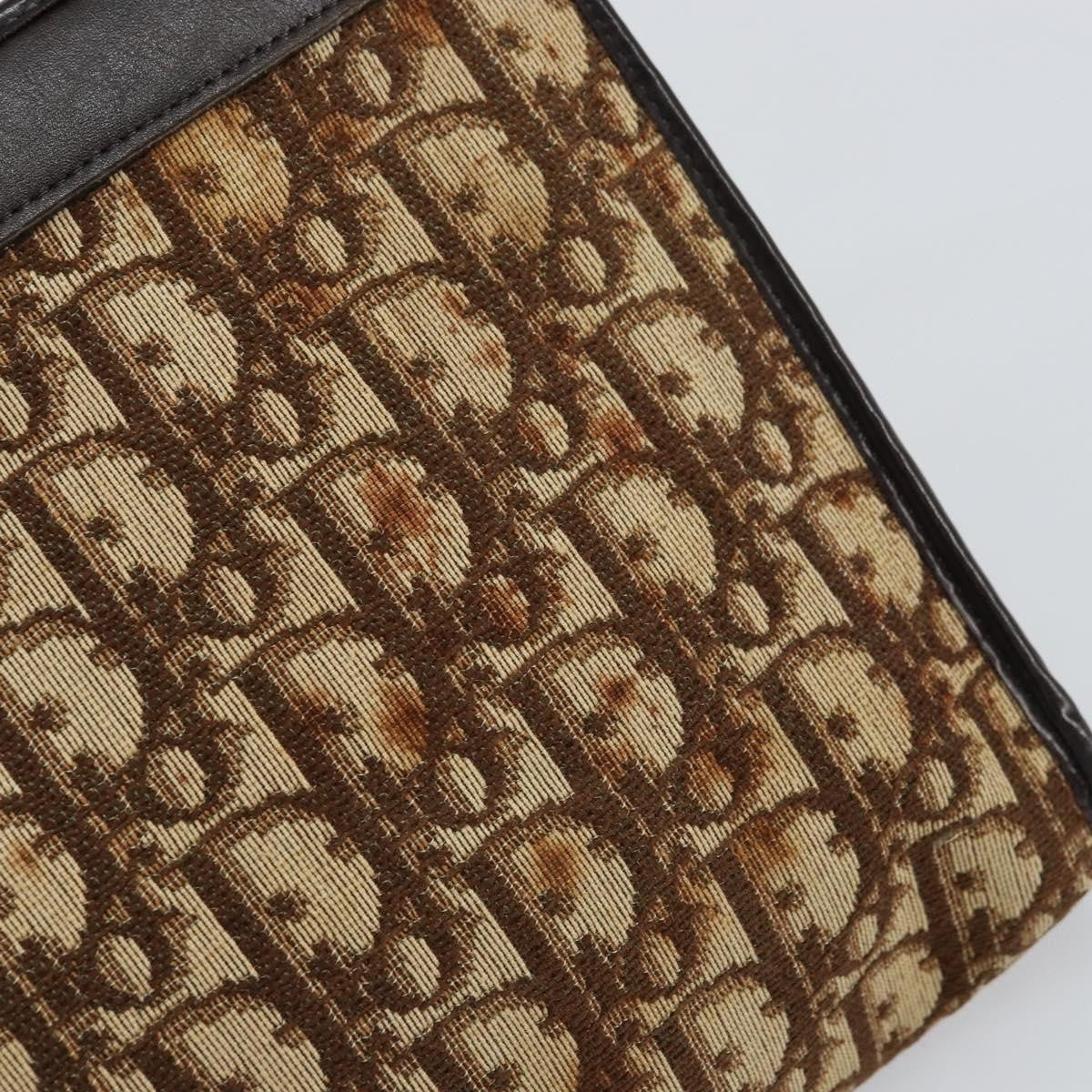 Christian Dior Vintage Trotter Canvas Beige Canvas Shoulder Bag Bag (Pre-Owned)