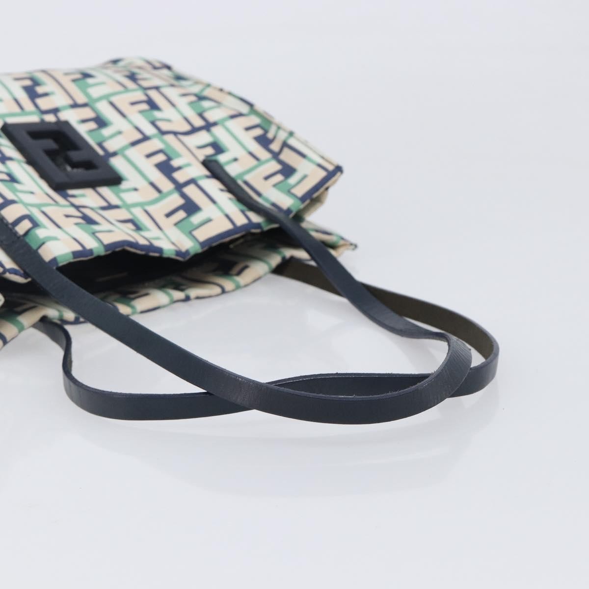 Fendi Logo Zucca Nylon Green Nylon Tote Bag Bag (Pre-Owned)