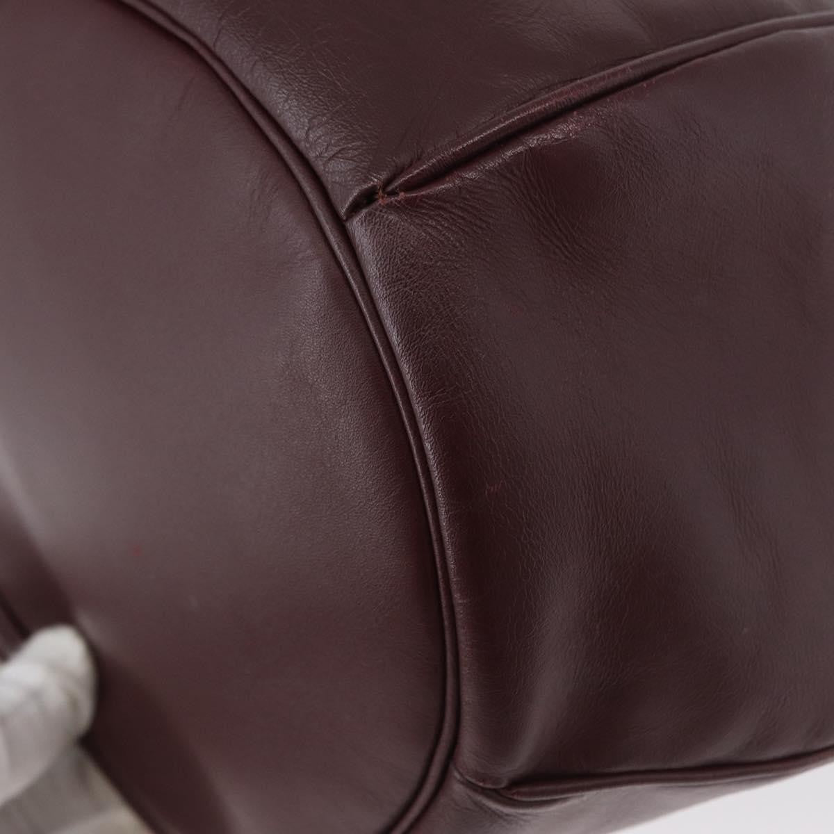 Cartier Must De Cartier Leather Burgundy Leather Shoulder Bag Bag (Pre-Owned)