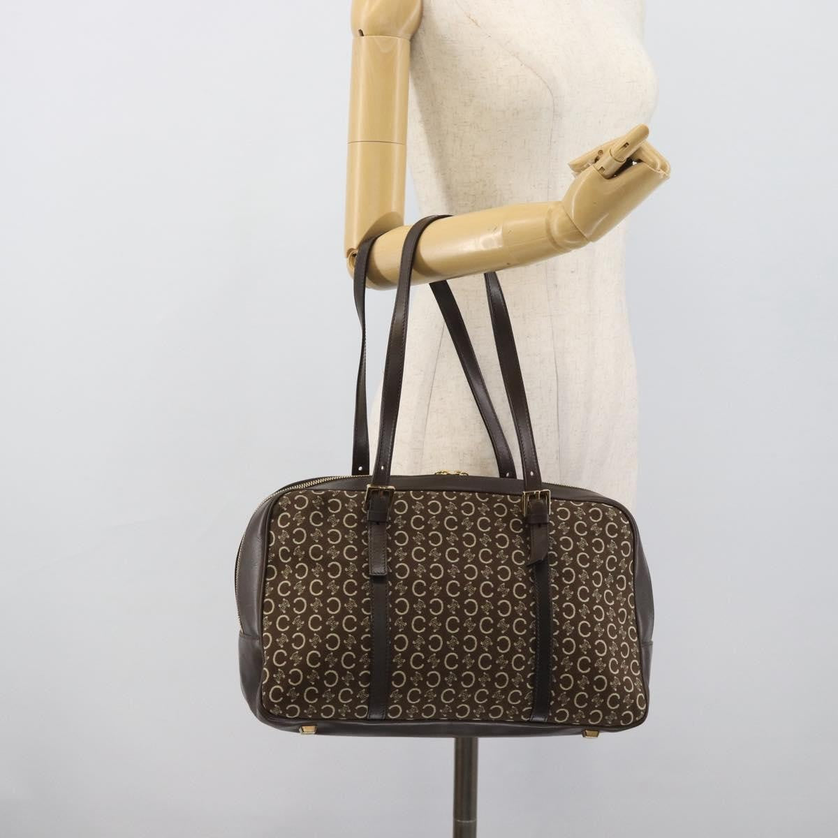 Celine C Macadam Canvas And Leather Brown Canvas Handbag (Pre-Owned)
