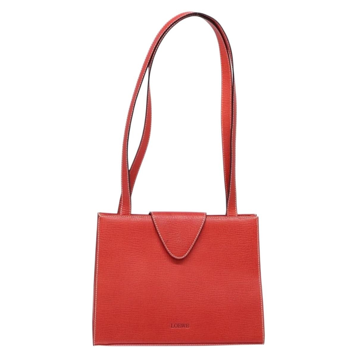 Loewe Vintage Leather Red Leather Shoulder Bag Bag (Pre-Owned)
