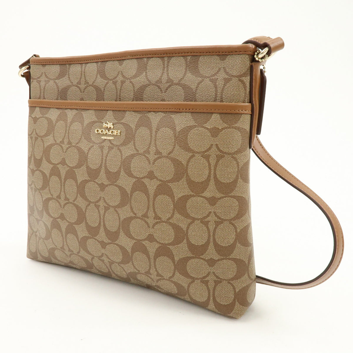 Coach Shoulder Canvas Brown Canvas Handbag (Pre-Owned)
