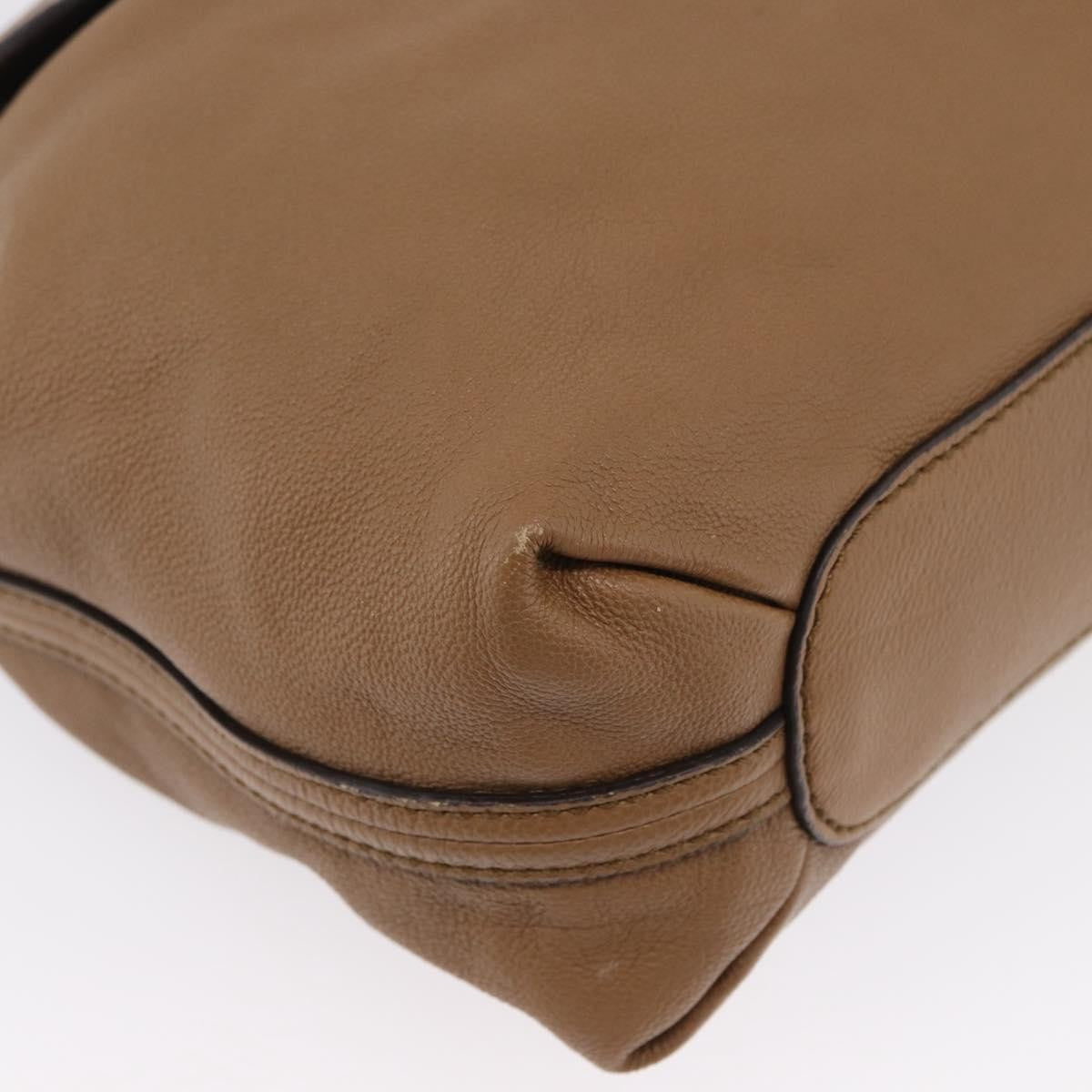 Chloe Elsie Convertible Satchel Leather Brown Leather Handbag (Pre-Owned)