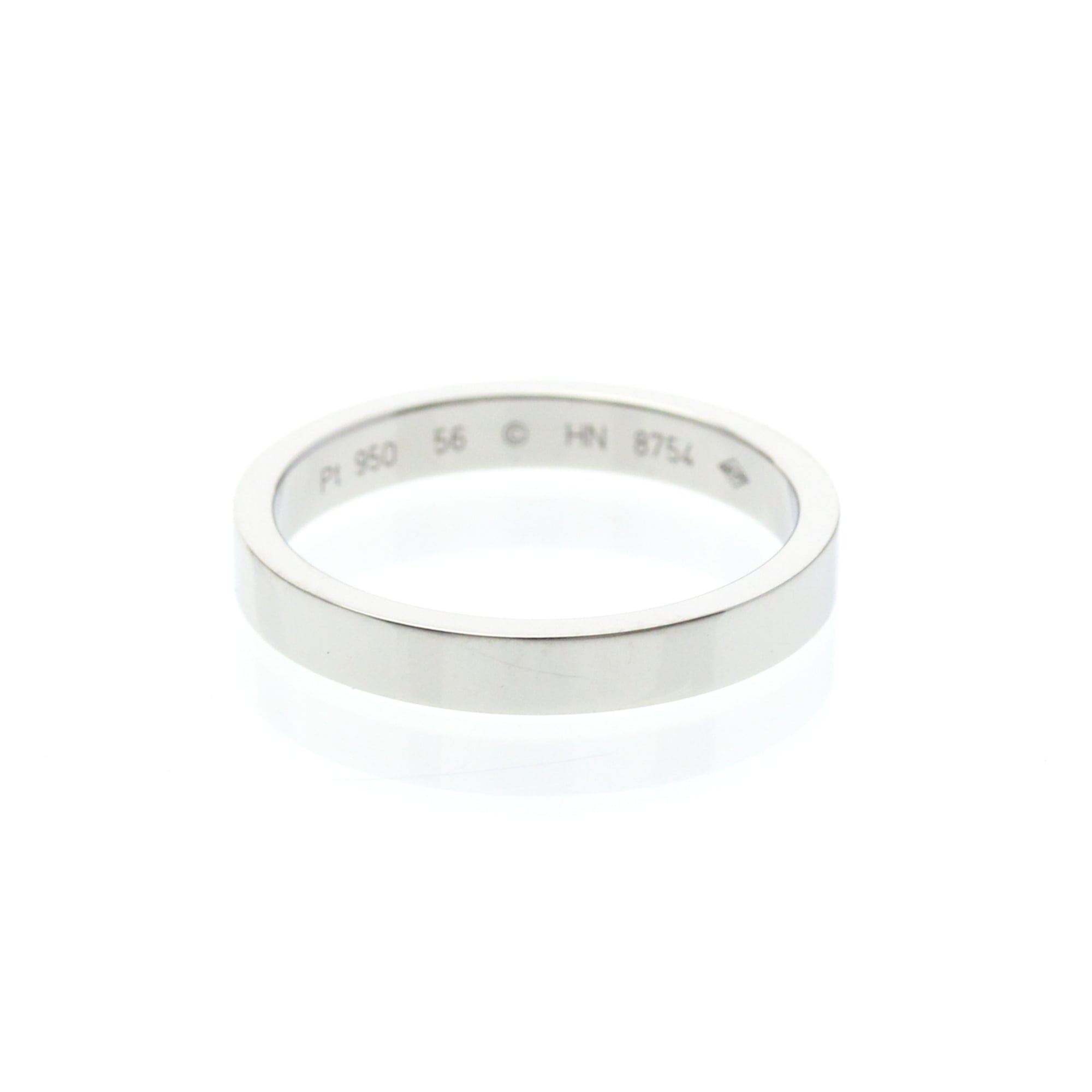 Cartier C De Cartier Wedding Band Platinum Silver Platinum Ring Jewelry (Pre-Owned)