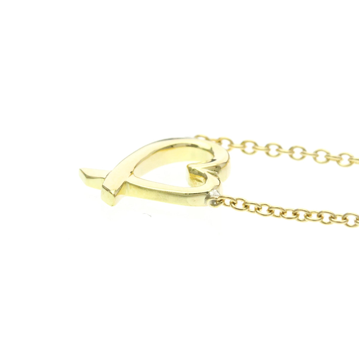 Tiffany & Co. Paloma Picasso Loving Heart 18K Yellow Gold Gold Yellow_Gold Necklace Jewelry (Pre-Owned)
