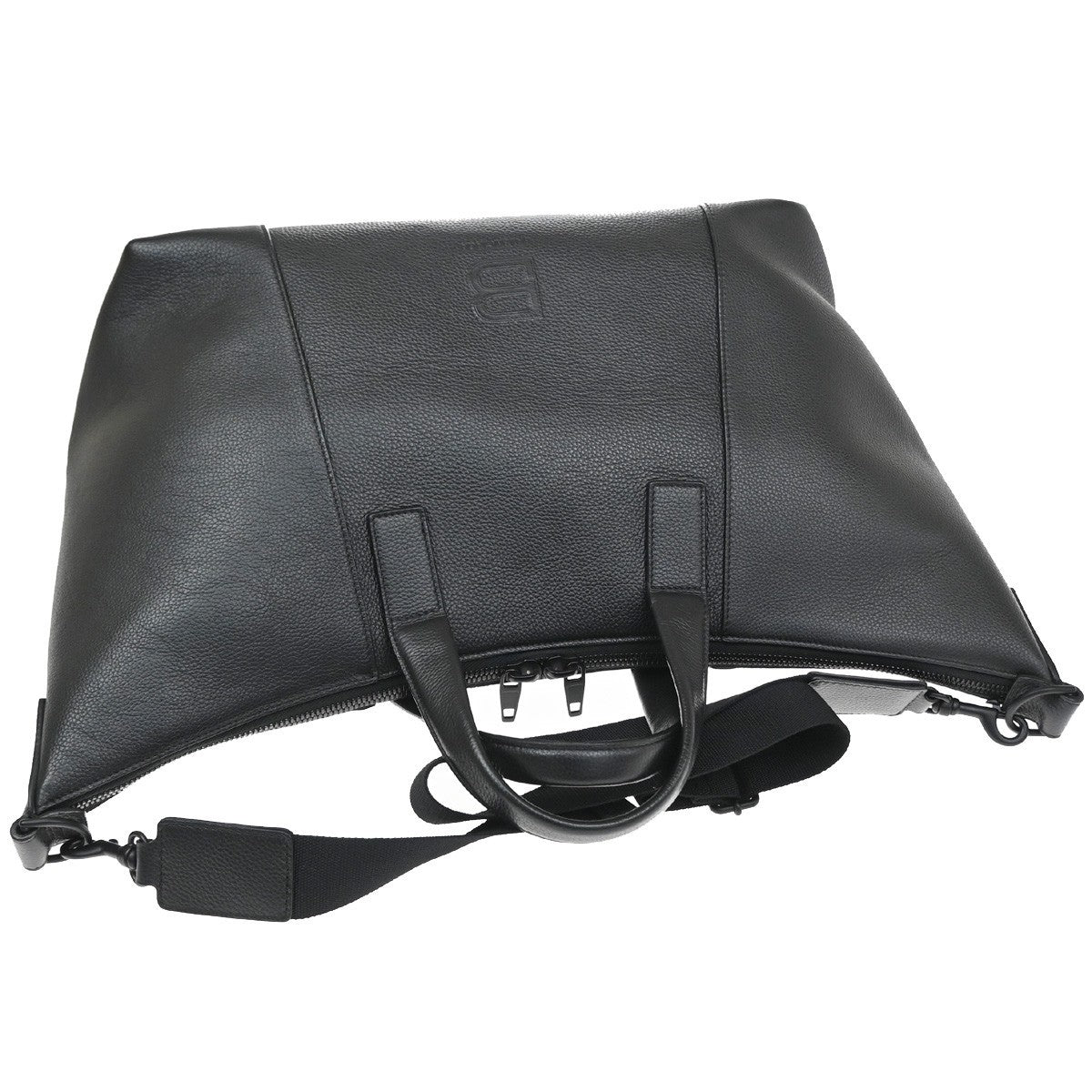 Balenciaga Hourglass Carryall Leather Black Leather Handbag (Pre-Owned)