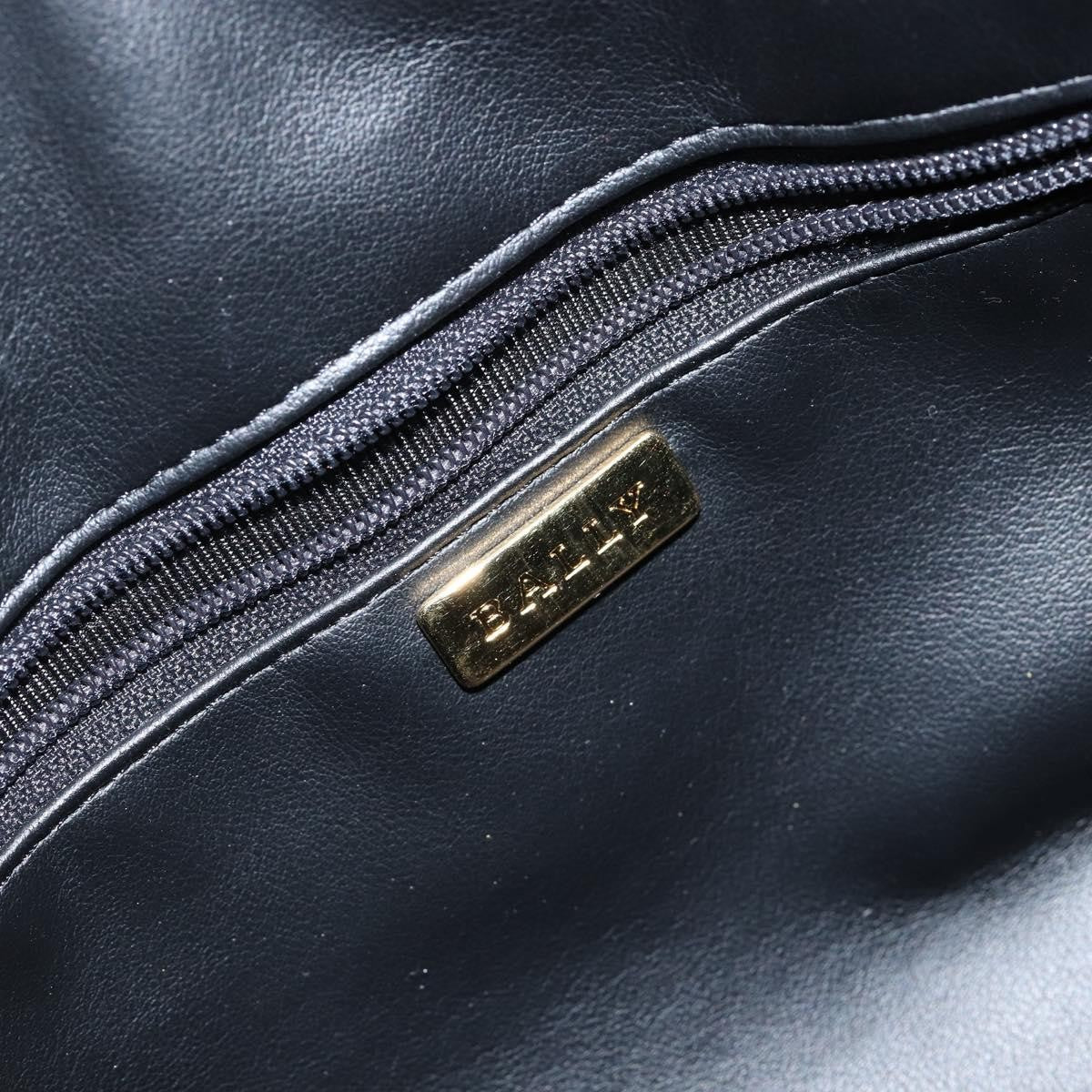 Bally Vintage Quilted Leather Black Leather Handbag (Pre-Owned)