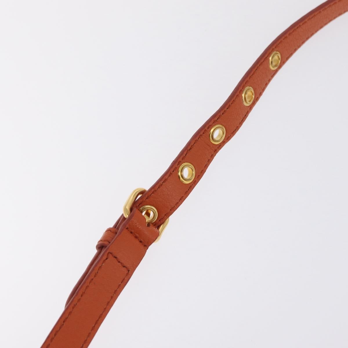 Miu Miu Front Pocket Convertible Satchel Leather Orange Leather Handbag (Pre-Owned)