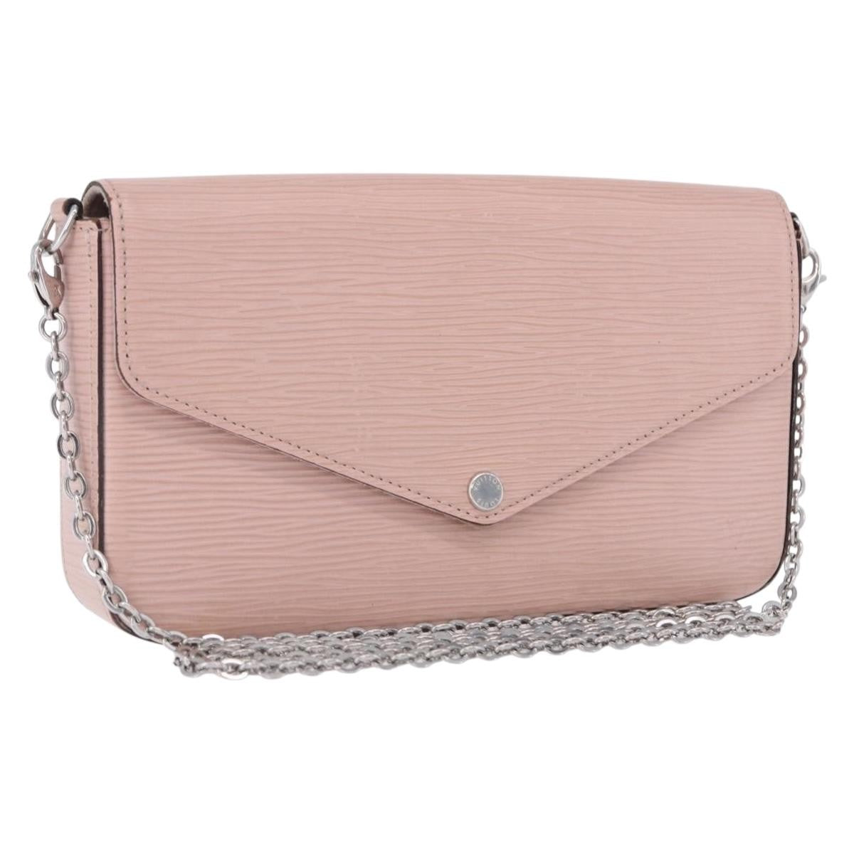 Louis Vuitton Felicie Chain Epi Leather Pink Leather Clutche & Pouche Bag (Pre-Owned)