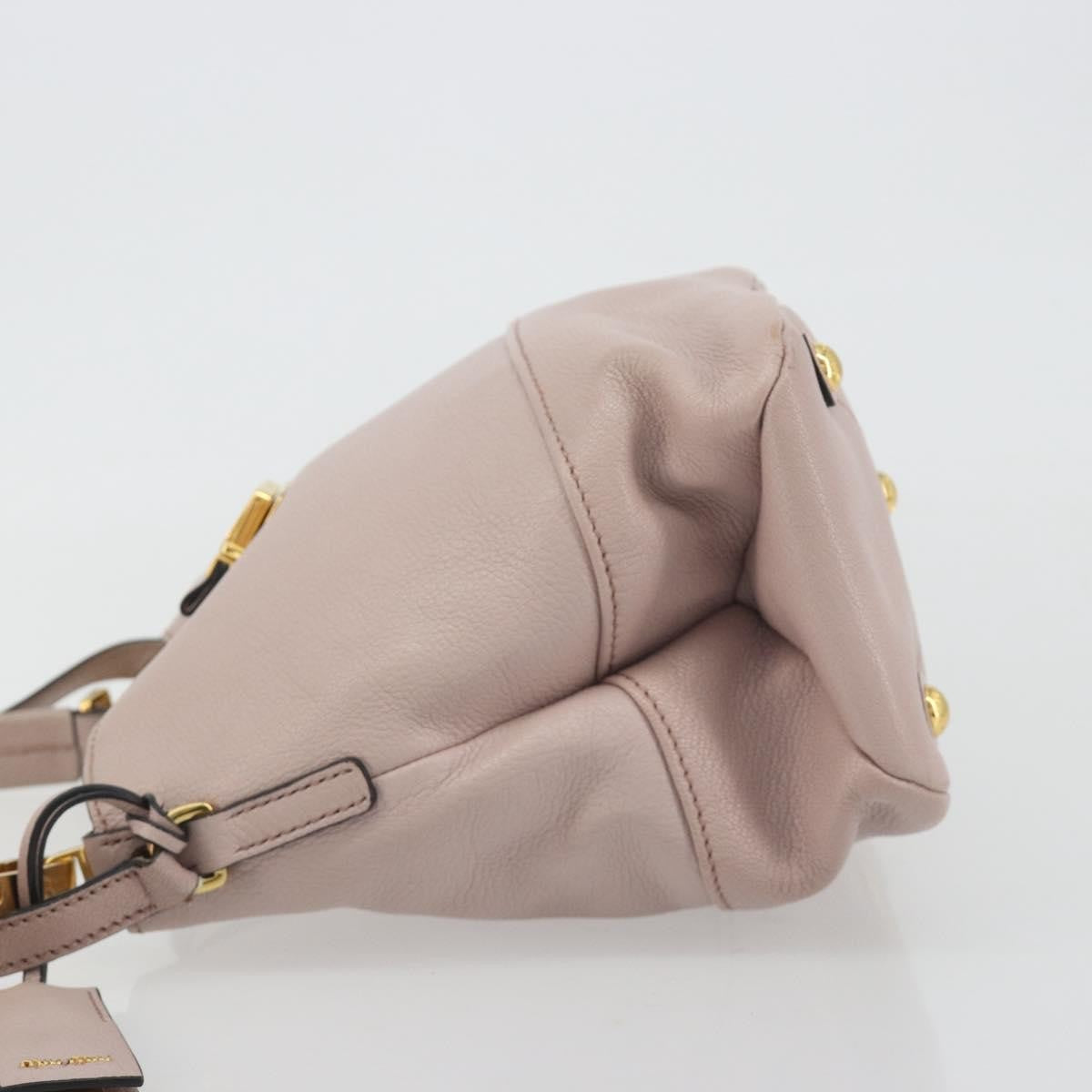 Miu Miu Madras Convertible Hobo Leather Pink Leather Shoulder Bag Bag (Pre-Owned)