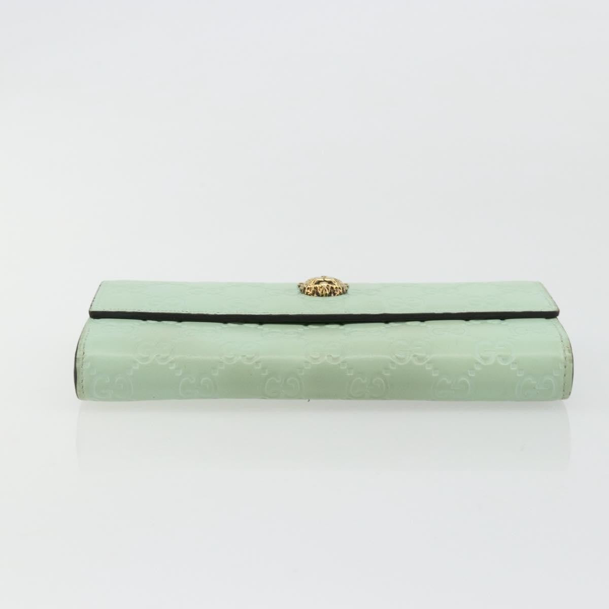 Gucci Guccissima Motif Gg Green Leather Wallets Accessory (Pre-Owned)