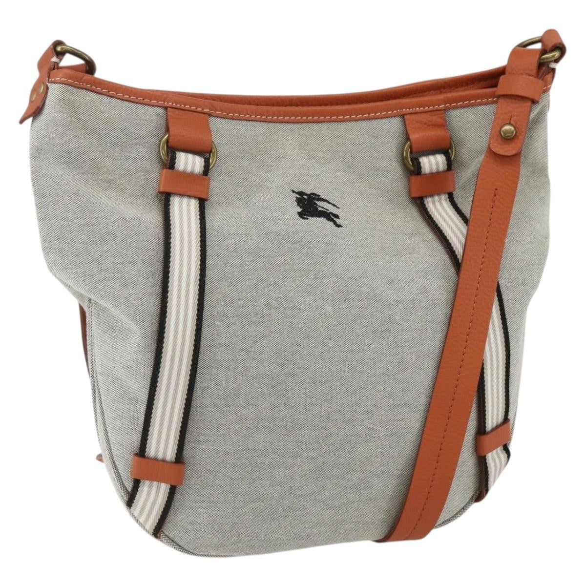 Burberry Blue Label Canvas Gray Canvas Shoulder Bag Bag (Pre-Owned)