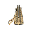 Gucci Women's Gold Guccy Sega Script Dome Mini Crossbody Bag