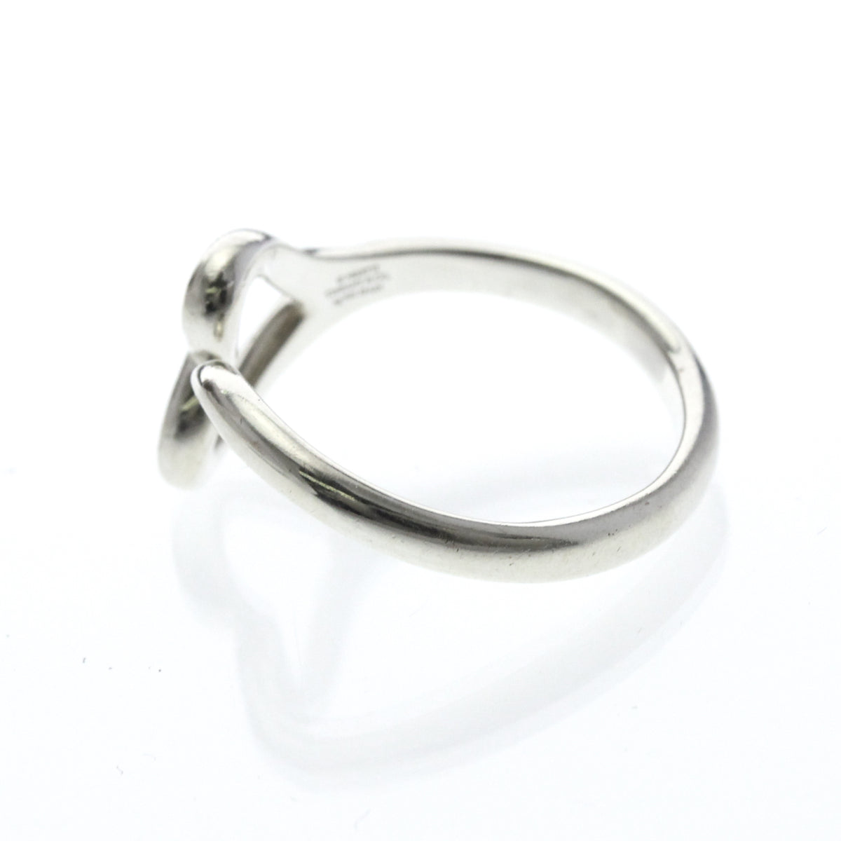 Tiffany & Co. Elsa Peretti Open Heart Silver 925 Silver Silver Ring Jewelry (Pre-Owned)