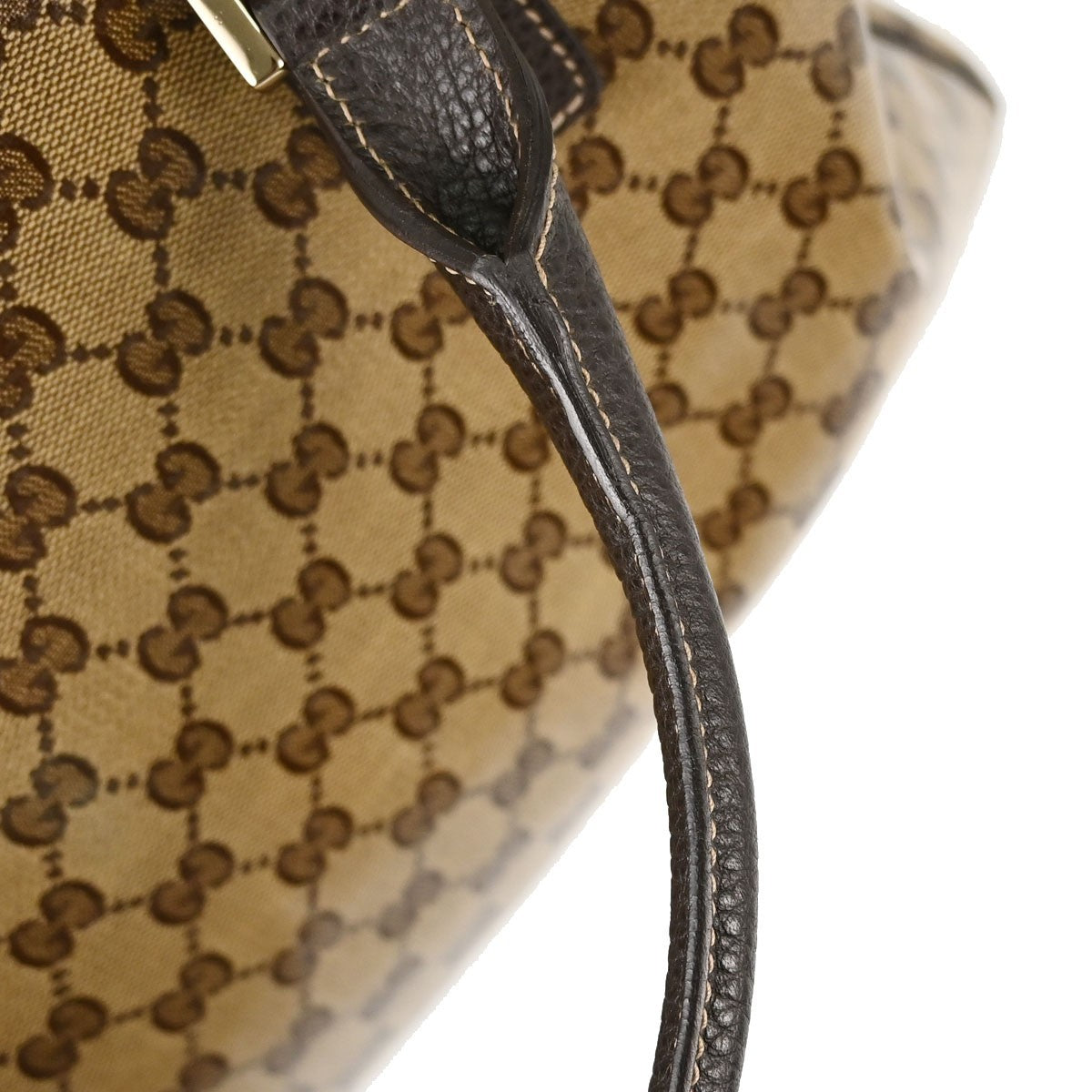 Gucci Gg Top Handle Gg Matelasse Leather Beige Pvc Tote Bag Bag (Pre-Owned)