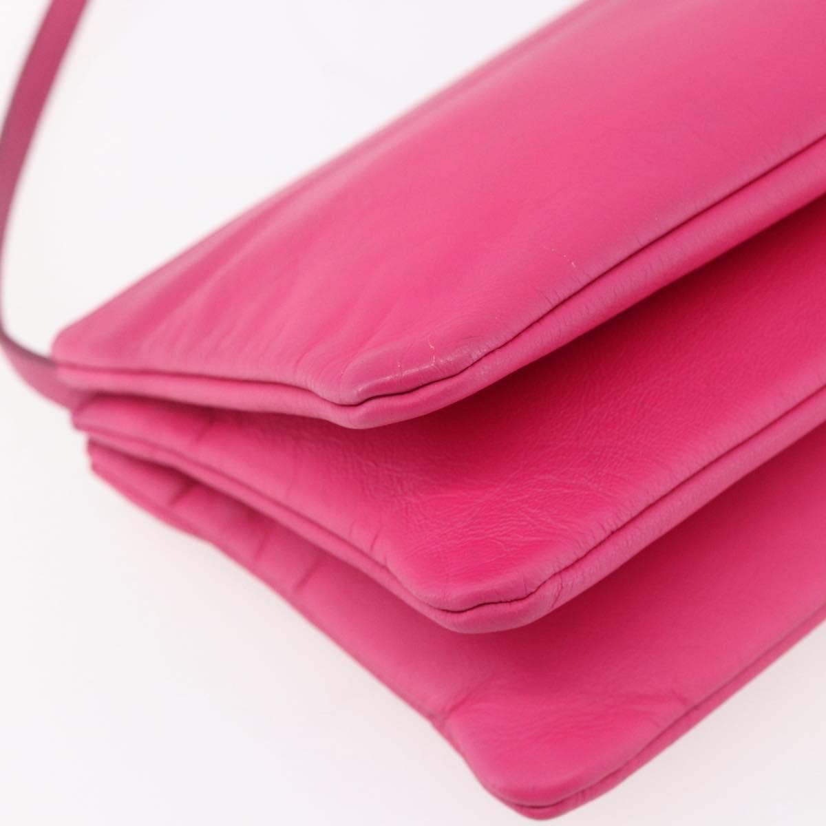 Celine Trio Leather Pink Leather Shoulder Bag Bag (Pre-Owned)