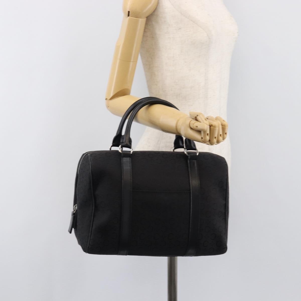 Celine Boston C Macadam Canvas Black Canvas Handbag (Pre-Owned)