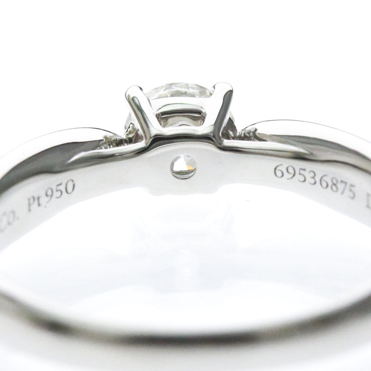 Tiffany & Co. Harmony Solitaire Platinum And Pave Diamonds With Rbc Diamond G/Vs1 Silver Platinum Ring Jewelry (Pre-Owned)